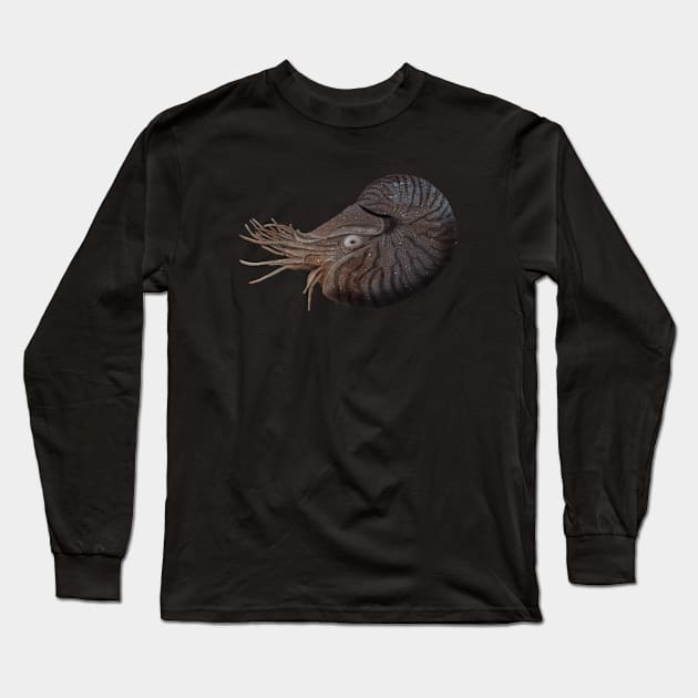 Galaxy Nautilus Long Sleeve T-Shirt by Kristal Stittle